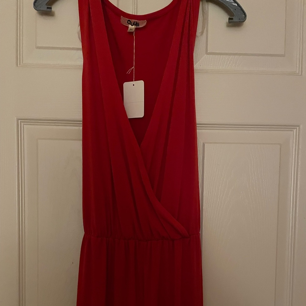 Red 3X Plus Size Wide Leg Jumpsuit